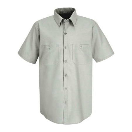 Vf Imagewear Red Kap Men's Industrial Work Shirt Short Sleeve Light Gray L SP24 SP24LASSL